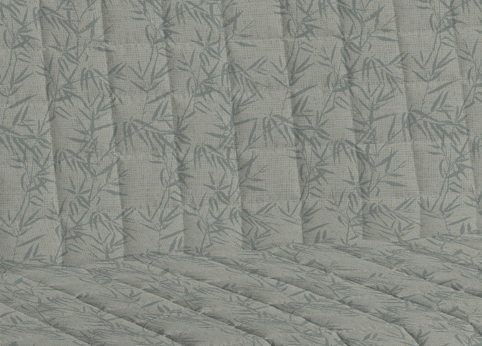 Copridivano Imbottito Trapuntato Sofà Antimacchia Made Italy Botanico - 4 Posti - Verde