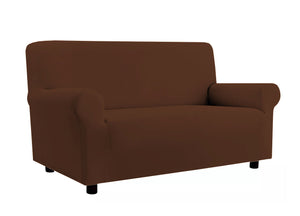 Copridivano Elasticizzato Antimacchia Modello Zeno Colore Marrone - 4 Posti - Marrone