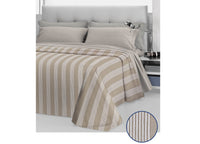 Copriletto Copritutto In Cotone Disegno Ginevra Colore Blu - Singolo - Blu