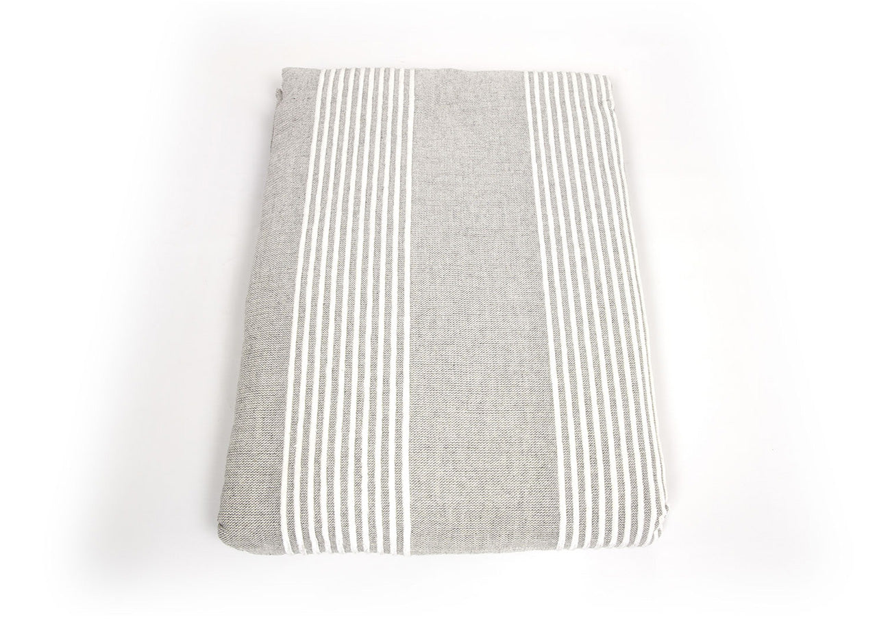 Copriletto Copritutto In Cotone Disegno Ginevra Colore Grigio - Matrimoniale - Grigio