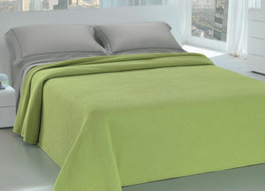 Copriletto Leggero Estate Tessuto Jacquard Effetto Nido D'ape Tinta Unita - Matrimoniale - 118