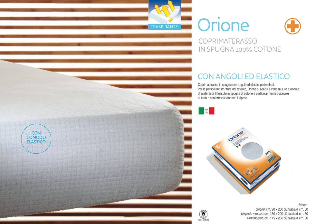 Coprimaterasso Orione Traspirante In Spugna - Singolo - Orione
