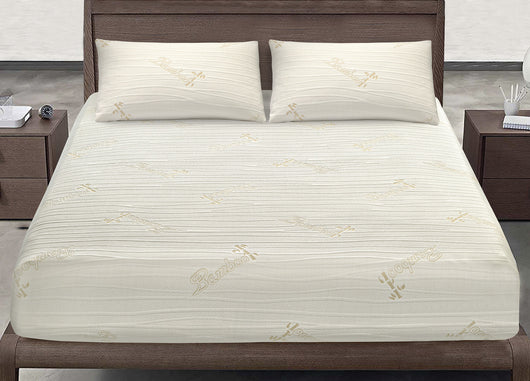 Coprimaterasso Traspirante Antibatterico Con Angoli Elasticizzati Modello Bamboo - Matrimoniale - Bamboo