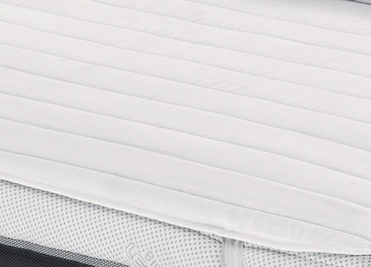 Coprimaterasso Trapuntato Antibatterico Con Elastici Agli Angoli Modello Relax - Singolo - Bianco