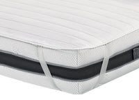 Coprimaterasso Trapuntato Antibatterico Con Elastici Agli Angoli Modello Relax - Singolo - Bianco