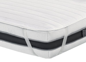 Coprimaterasso Trapuntato Antibatterico Con Elastici Agli Angoli Modello Relax - Singolo - Bianco