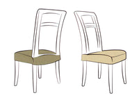 Coppia Copriseduta Per Sedie Tessuto Antimacchia Tinta Unita Mod. Easy Sassi