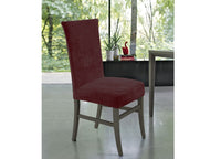 Set 2 Coprisedia Con Schienale Tinta Unita Effetto Velluto Morbidissimo Granata