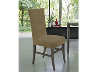 Set 2 Coprisedia Con Schienale Tinta Unita Effetto Velluto Morbidissimo Tortora