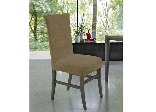 Set 2 Coprisedia Con Schienale Tinta Unita Effetto Velluto Morbidissimo Tortora