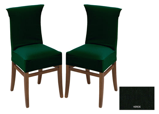 Coppia Coprisedia Con Schienale New York In Tinta Unita L.T - Coprisedia Alta - Verde