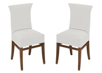 Coppia Coprisedia Antimacchia In Tinta Unita Modello Zeno Colore Bianco