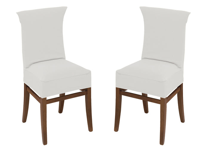 Coppia Coprisedia Antimacchia In Tinta Unita Modello Zeno Colore Bianco