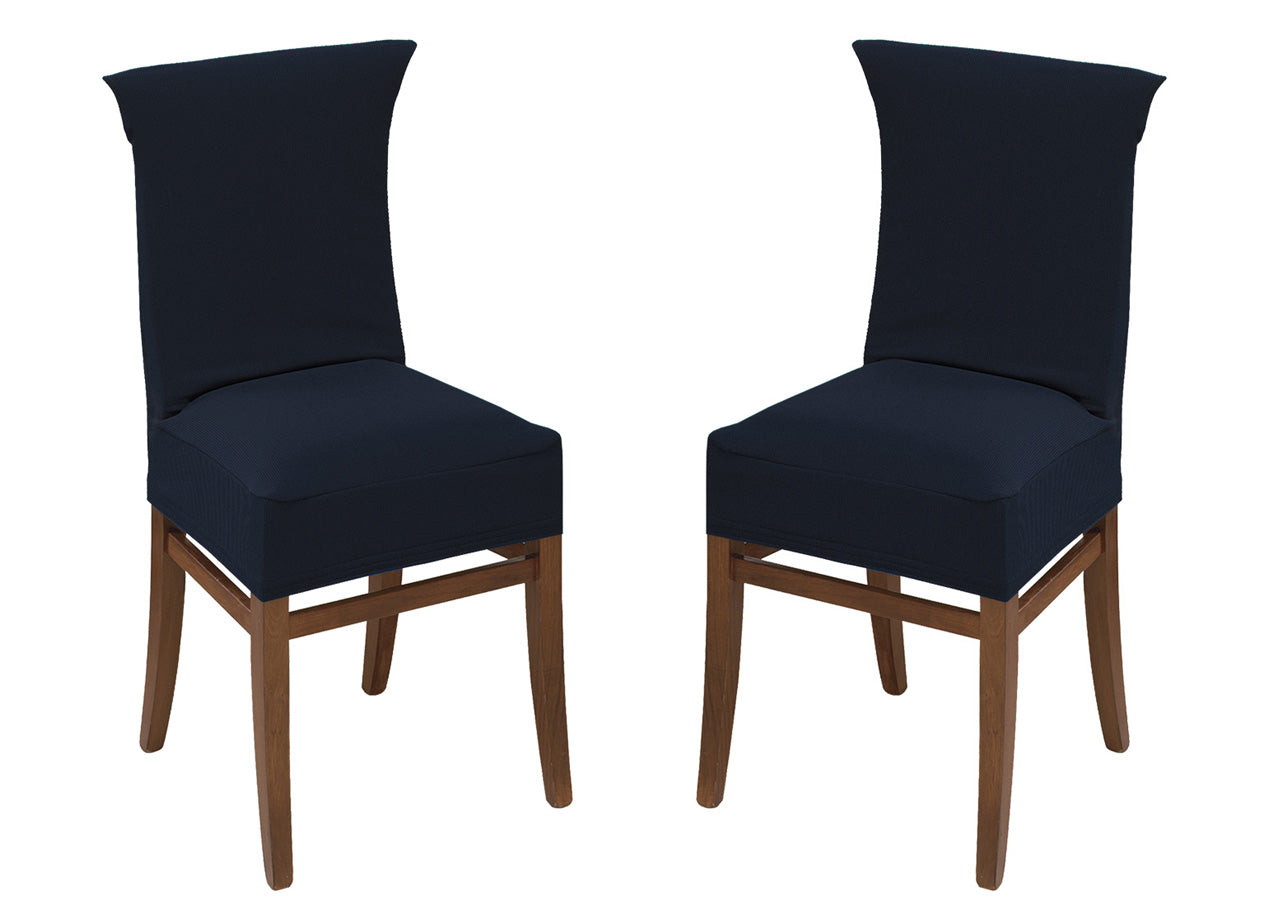 Coppia Coprisedia Antimacchia In Tinta Unita Modello Zeno Colore Blu