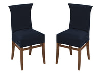 Coppia Coprisedia Antimacchia In Tinta Unita Modello Zeno Colore Blu