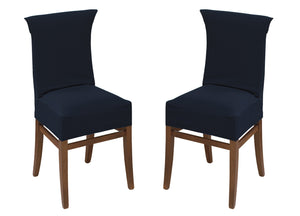 Coppia Coprisedia Antimacchia In Tinta Unita Modello Zeno Colore Blu