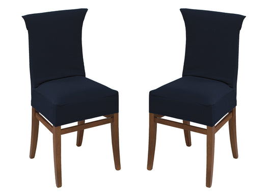 Coppia Coprisedia Antimacchia In Tinta Unita Modello Zeno Colore Blu