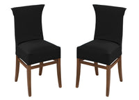 Coppia Coprisedia Antimacchia In Tinta Unita Modello Zeno Colore Nero