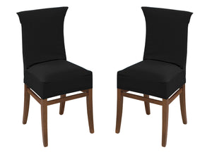 Coppia Coprisedia Antimacchia In Tinta Unita Modello Zeno Colore Nero