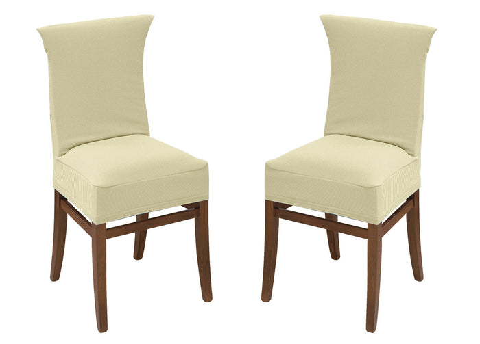 Coppia Coprisedia Antimacchia In Tinta Unita Modello Zeno Colore Panna