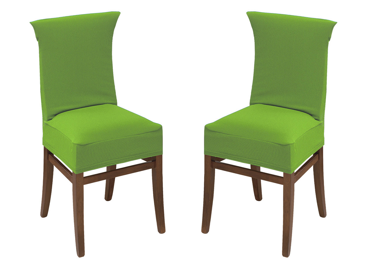 Coppia Coprisedia Antimacchia In Tinta Unita Modello Zeno Colore Verde