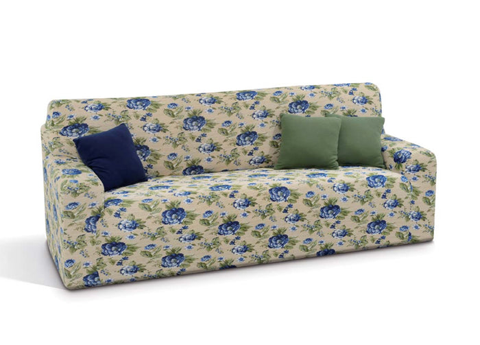 Copriseduta Sofa Cover In Fantasia Disegno AB - 3 Posti - AB 2000 Blu