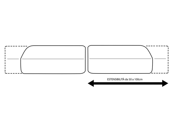 Copridivano E Copri Poltrona Antimacchia Sofà Elasticizzato Modello Magico - Seduta - Tortora