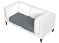 Copridivano E Copri Poltrona Antimacchia Sofà Elasticizzato Modello Magico - Seduta - Grigio Scuro