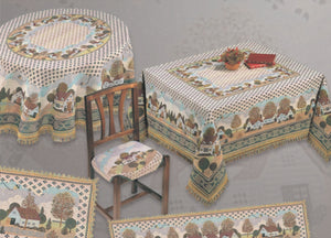 Copritavolo Jacquard Disegno Casette By Suardi - 150x210 - Casette