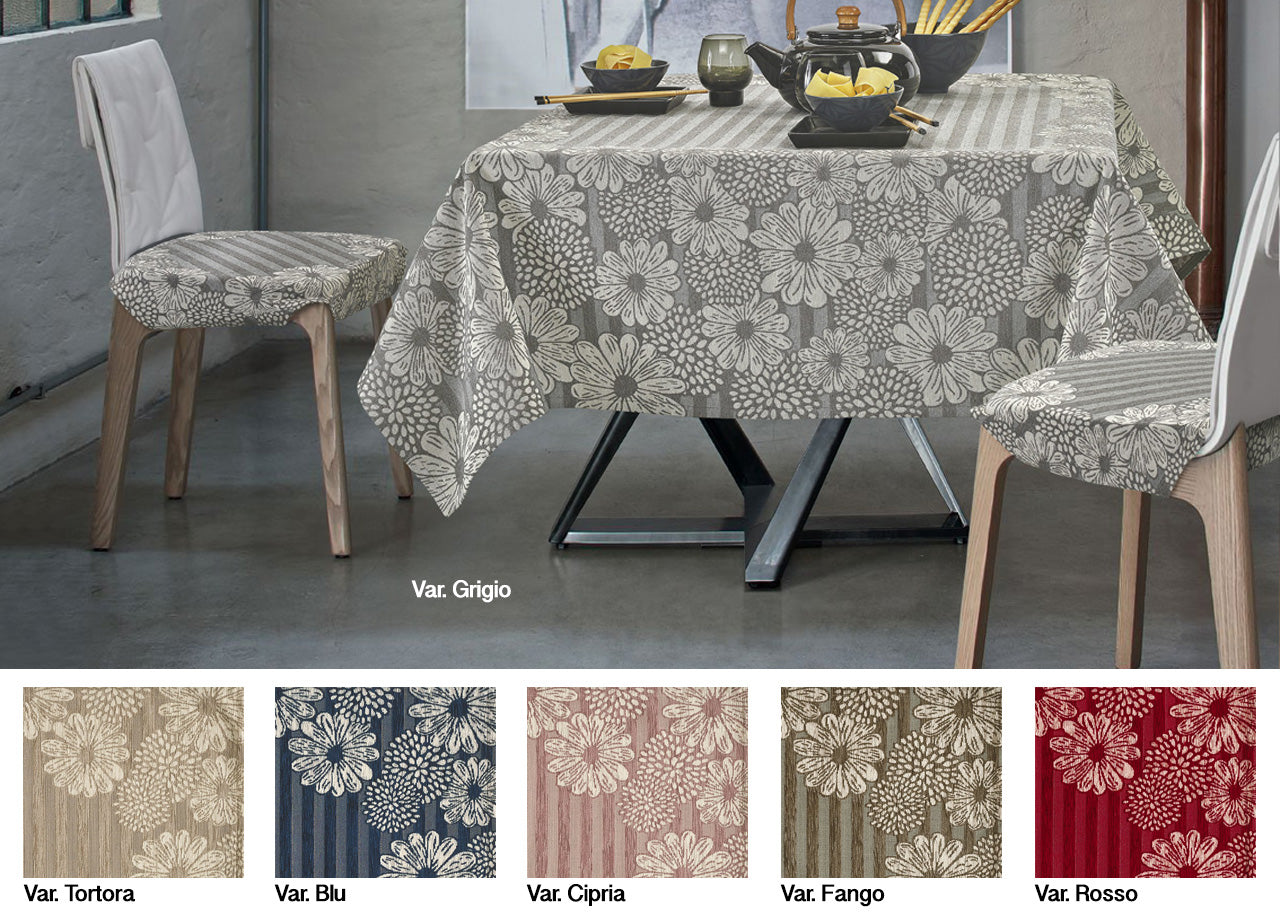 Copritavolo Antimacchia Disegno Sole Colore Rosso By Suardi - 140x240 - Rosso