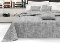 Telo Arredo Copridivano Multiuso Copritutto Misto Cotone Modello Multirighe - 180x260 - Silver