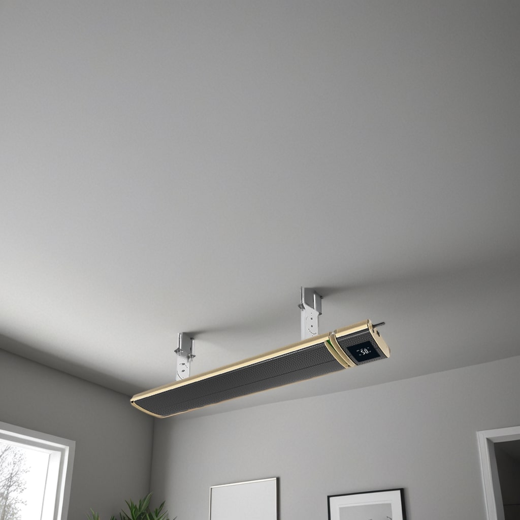 Riscaldatore a Infrarossi Mpc Cordoba 2400w Apptuya Con Controllo Smart Tramite App Gestibile Da Smartphone Telecomando Incluso Massima Efficienza Energetica Ed Ecofriendly Copertura Fino a 25 Mq