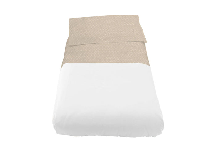 Federa Per Lettino E Culla Fantasia Pois - Culla - Beige