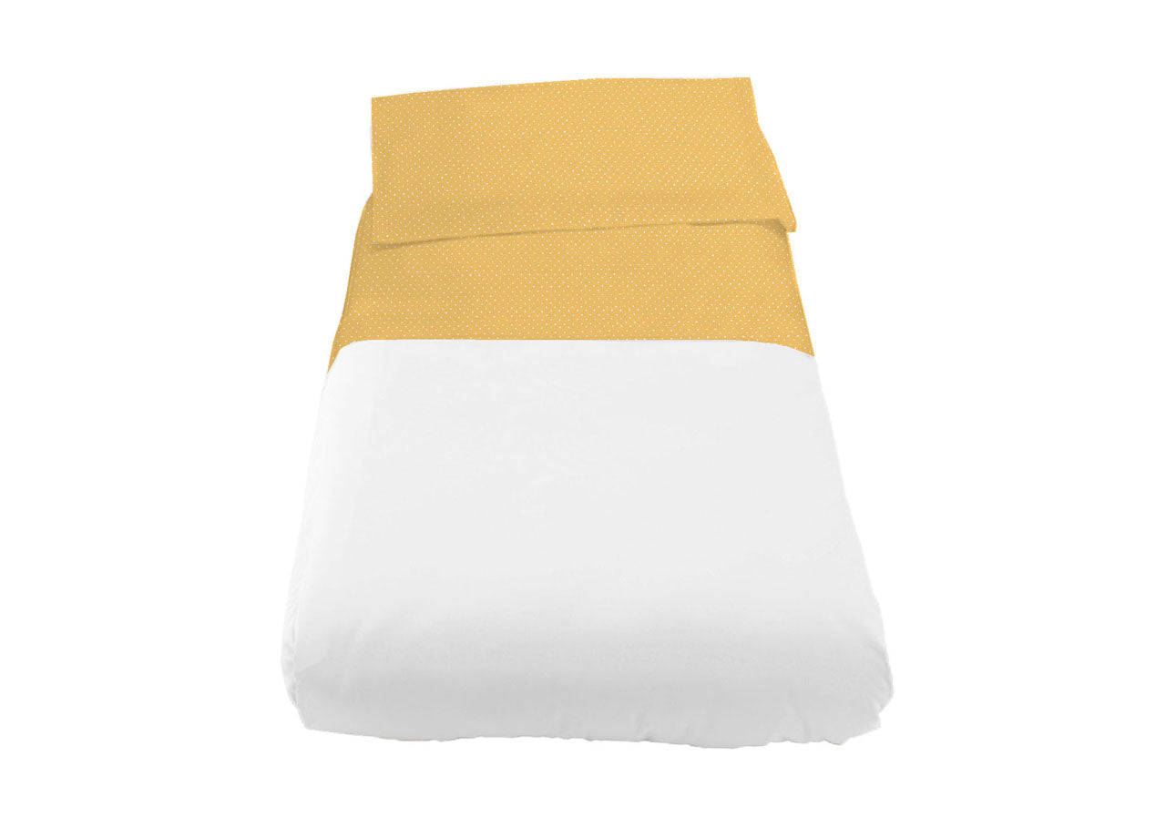Federa Per Lettino E Culla Fantasia Pois - Culla - Giallo