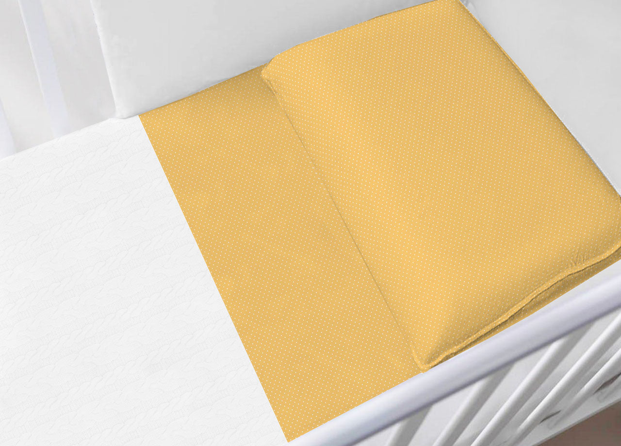 Federa Per Lettino E Culla Fantasia Pois - Lettino - Giallo
