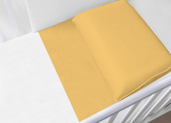Federa Per Lettino E Culla Fantasia Pois - Lettino - Giallo