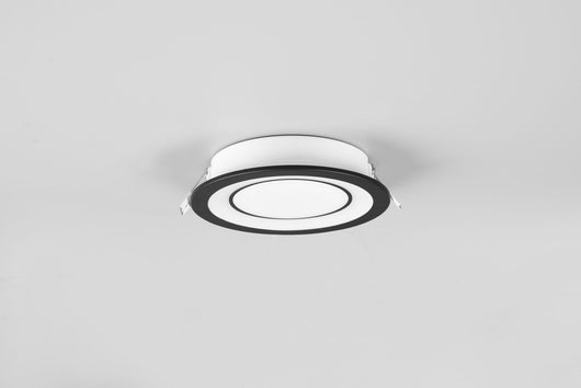 CORE FARETTO LED  10W 1040lm, 3000K DA INCASSO PLASTICA NERA SATINATA TRIPLA ACCENSIONE INDIPENDENTE D. 14,8CM