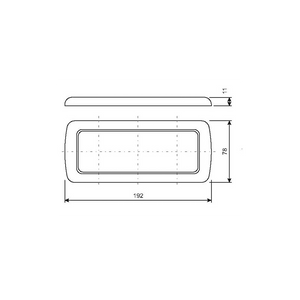CORNICE A TRE MODULI MM.198X78