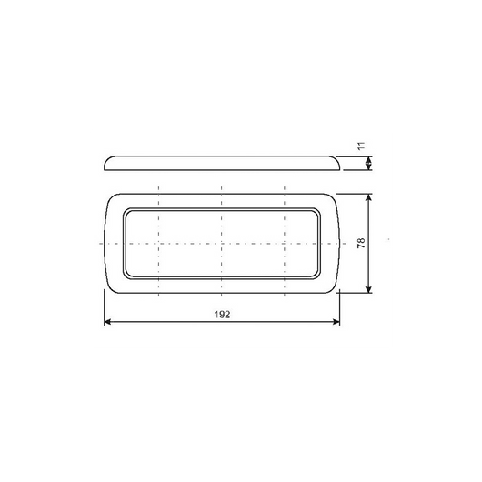 CORNICE A TRE MODULI MM.198X78