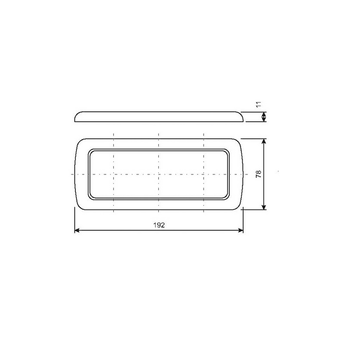 CORNICE A TRE MODULI MM.198X78