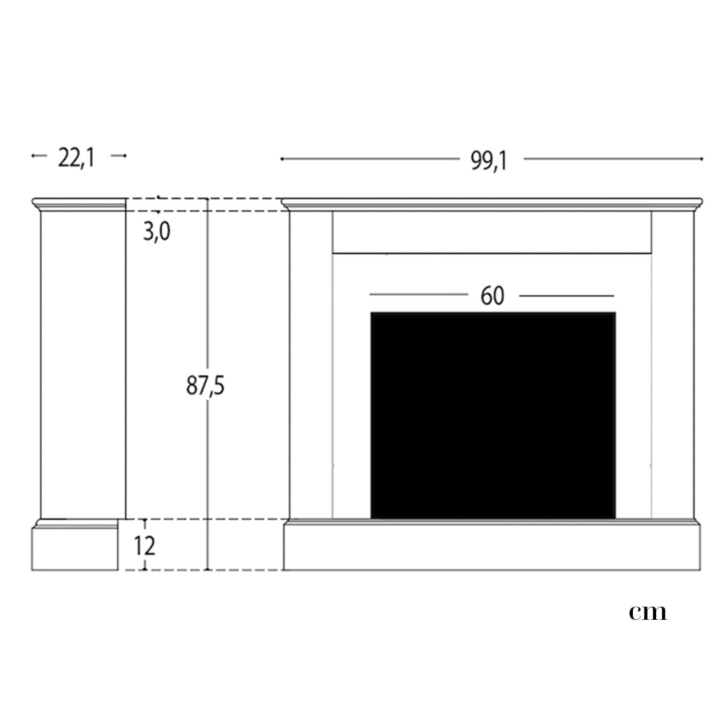 MPC CORNICECAMINETTOCAMILLOBIANCA60 BIANCO Cornice per caminetto Camillo bianca 60 cm eleganza e design moderno materiali di alta qualita resistente e duratura acquisto sicuro e consegna veloce