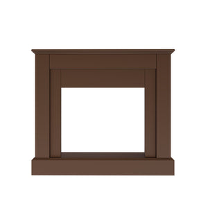 Cornice in legno MDF marrone per caminetto compatibile con inserto elettrico Vulcano da 60 cm di facile montaggio Prodotto in Europa MPC Camillo