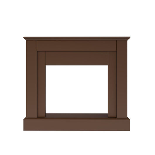 Cornice in legno MDF marrone per caminetto compatibile con inserto elettrico Vulcano da 60 cm di facile montaggio Prodotto in Europa MPC Camillo