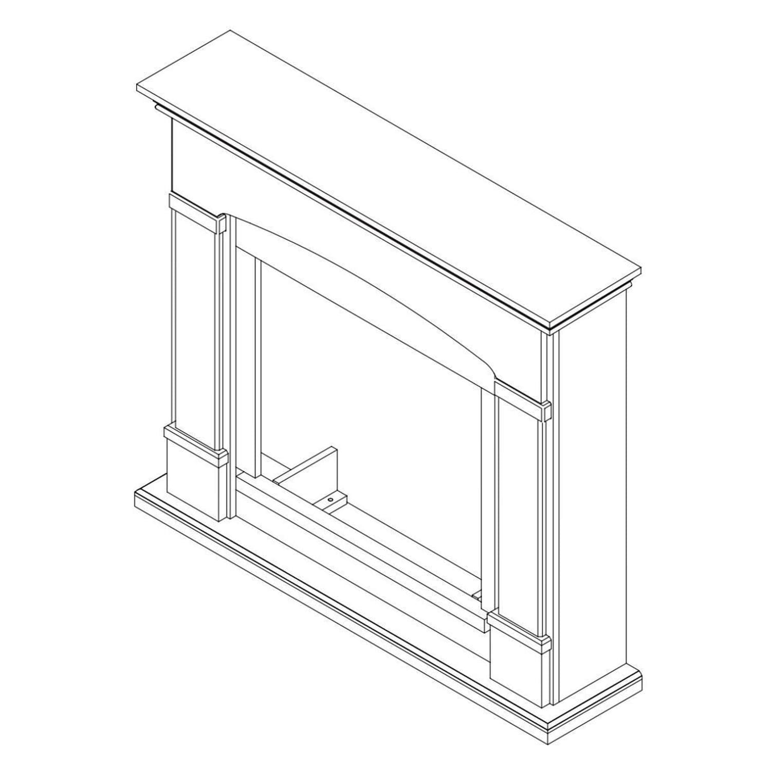 Fuego Cornice Caminetto Gio Beige Cornice Per Caminetto Struttura In Legno Mdf Complemento Ideale Per i Caminetti