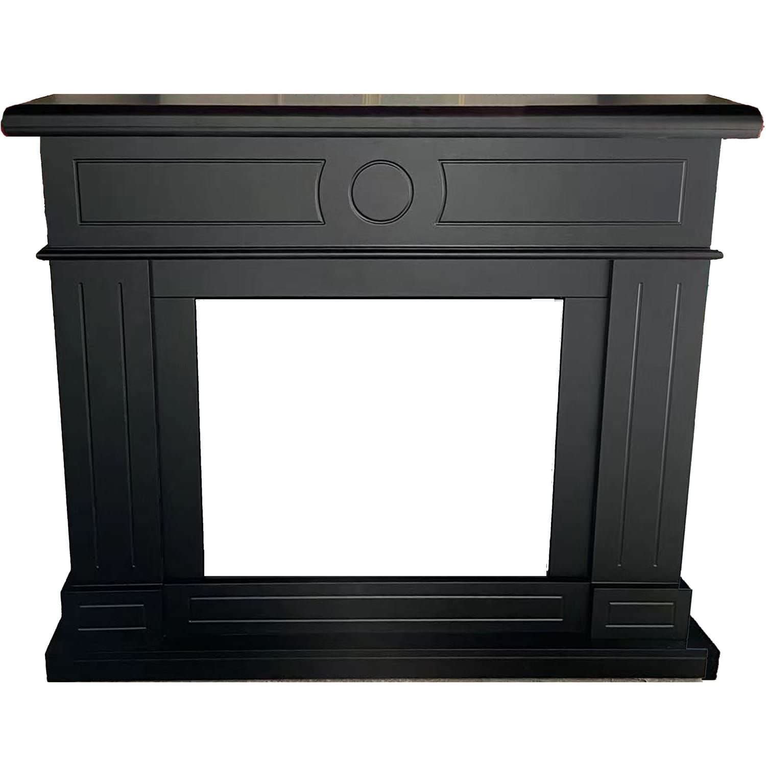 Mpc Cornice Camino Lipari Nero Nero Profondo Cornice Caminetti Lipari Nero Per Inserto Elettrico Caminetto Vulcano o Bruciatore Esistente In Legno Mdf Design Elegante Per Tutti Gli Ambienti