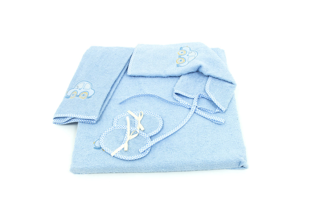 Corredo Neonato Set 4 Pezzi Modello Fabio - Set 4Pz - Azzurro