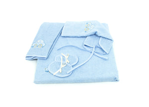 Corredo Neonato Set 4 Pezzi Modello Fabio - Set 4Pz - Azzurro