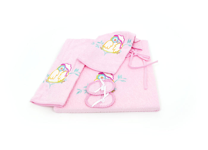 Corredo Neonato Set 4 Pezzi Modello Fabio - Set 4Pz - Rosa