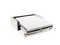 Cosmopolitan Design - Divano convertibile "Vienna" 2 posti in velluto beige chiaro 