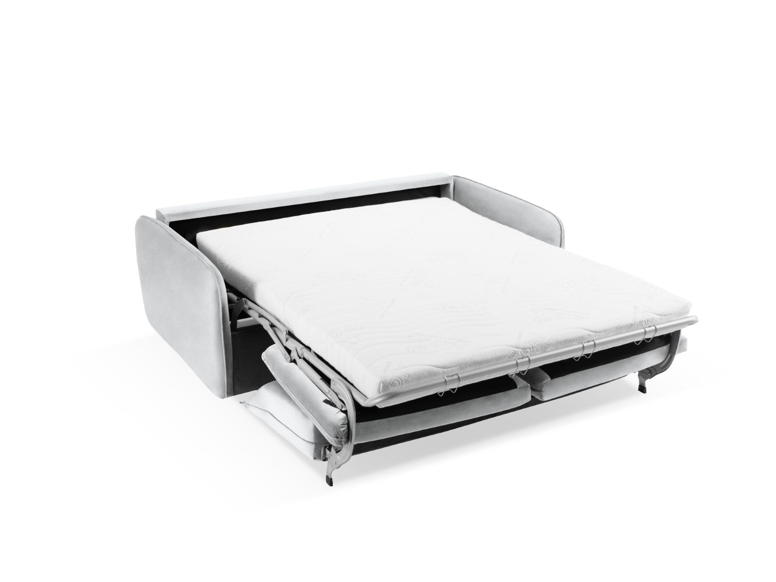 Cosmopolitan Design - Divano convertibile "Vienna" 2 posti in velluto argento 